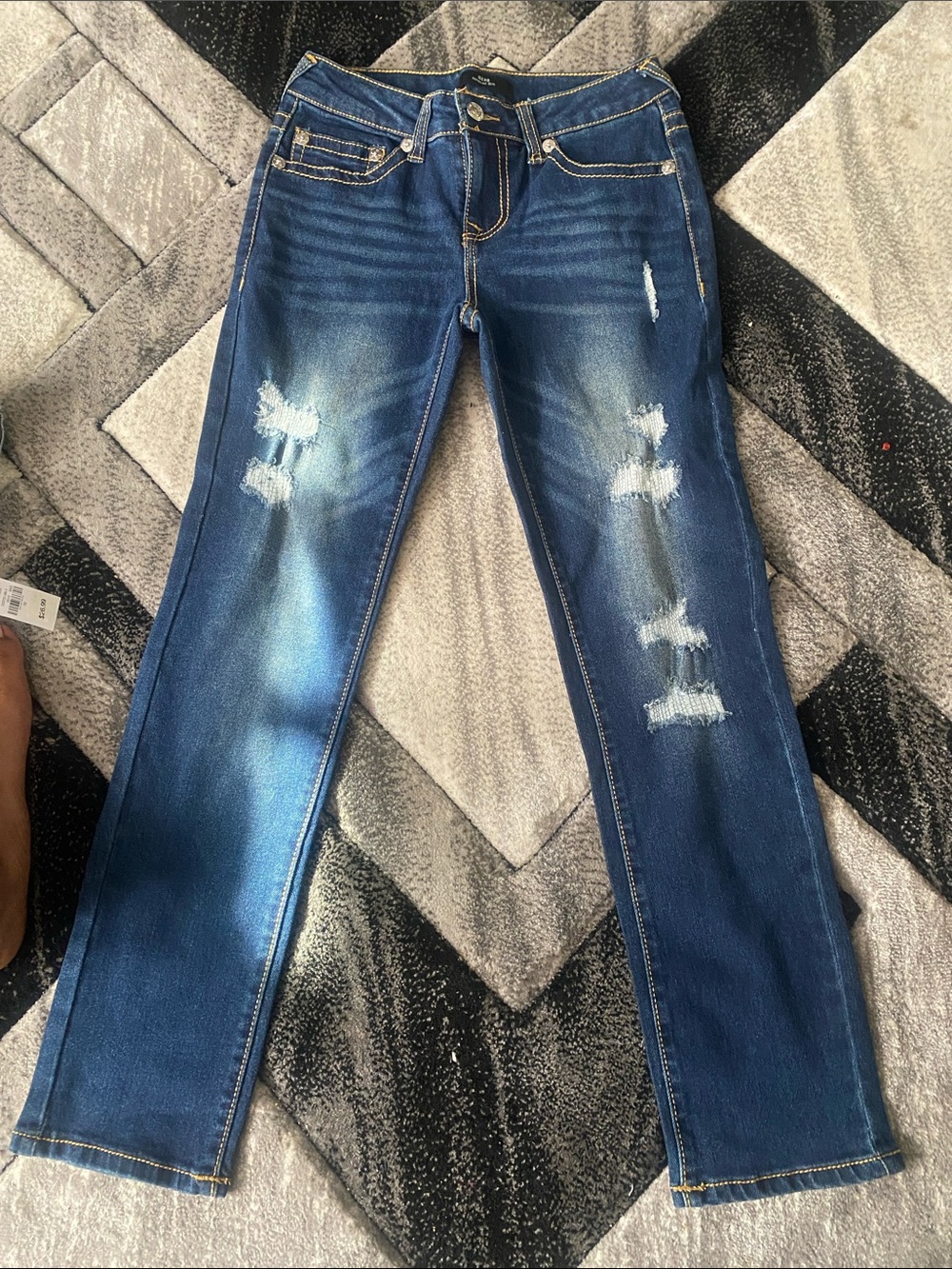 True Religion Dark Blue Distressed Kids Jeans